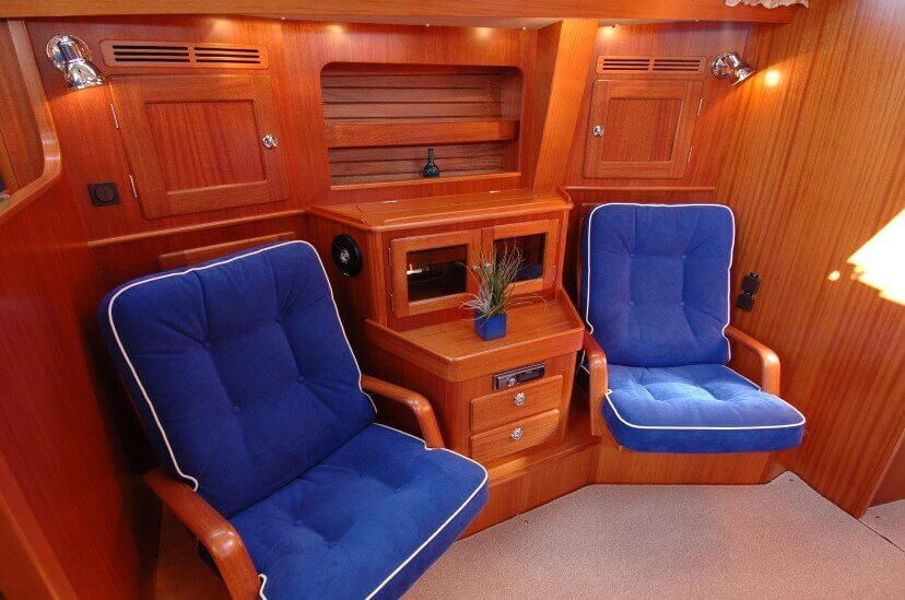 Recreational boat seat upholstery by Ace Upholstery in Halifax.