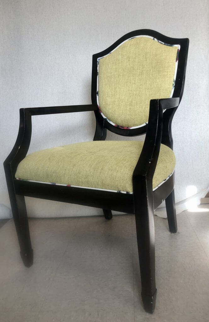 Finished chair product by Ace Upholstery.